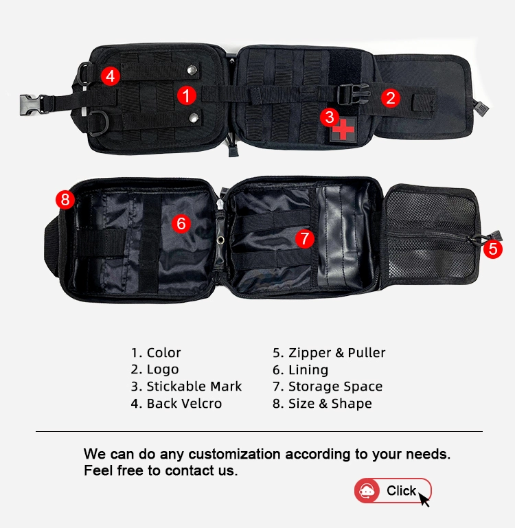 Professional Custom First Aid Kit Sos Tactical Survival Kit Set Bag for Travel Outdoor Trauma Ifak Use