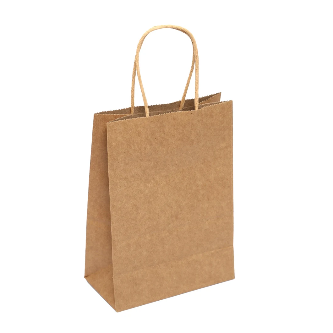 Disposable Environmental Protection Paper Bag, Handle Bag and Flat Bag Kraft Paper Series Paper Bag