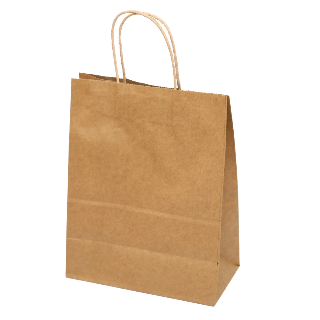 Disposable Environmental Protection Paper Bag, Handle Bag and Flat Bag Kraft Paper Series Paper Bag