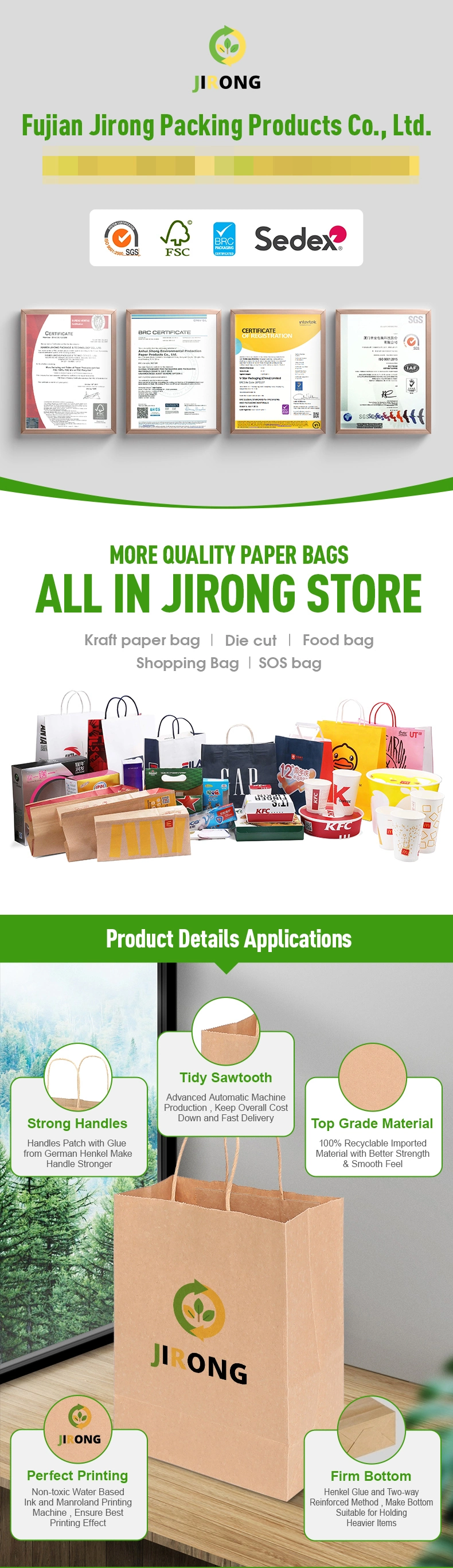 Reusable Customize Bakery Bread Die Cut Packing Paper Bag