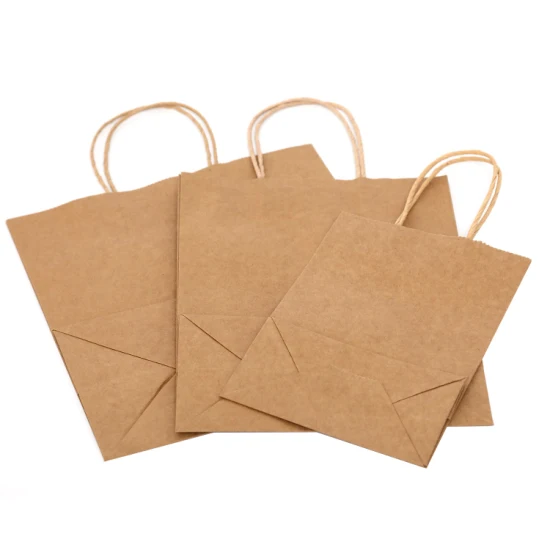 Одноразовая крафт-бумага, белая сумка из крафт-бумаги, без ручки, защита окружающей среды, разлагаемый бумажный пакет